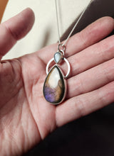 Load image into Gallery viewer, Not Fade Away with moonstone and labradorite pendant only/no chain
