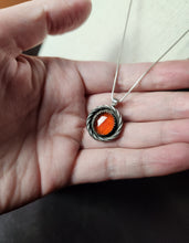 Load image into Gallery viewer, Phish - Strange Design with rose-cut hessonite garnet