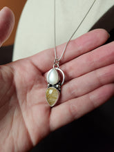 Load image into Gallery viewer, Billy Strings - Gild the Lily with white moonstone and golden rutilated quartz