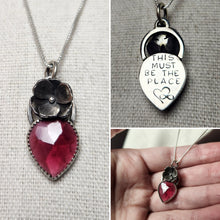 Load image into Gallery viewer, Talking Heads - Naive Melody with rose-cut rhodolite garnet / pendant only, no chain