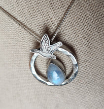 Load image into Gallery viewer, Goose - Empress of Organos with rainbow moonstone / pendant only, no chain