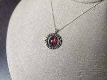 Load image into Gallery viewer, Phish - Fast Enough for You with rose-cut rhodolite garnet / pendant only, no chain