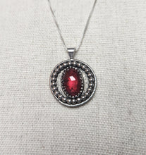 Load image into Gallery viewer, Phish - Fast Enough for You with rose-cut rhodolite garnet / pendant only, no chain
