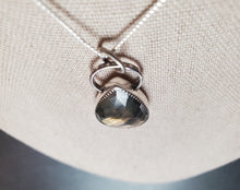 Load image into Gallery viewer, &quot;Don&#39;t let the bastards grind you down&quot; with rose-cut deep purple labradorite

