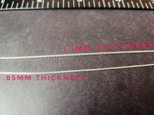 Load image into Gallery viewer, 18" .85mm .925 sterling silver chain for small/medium pendants
