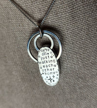 Load image into Gallery viewer, Ram Dass "we're all just walling each other home" with rainbow moonstone
