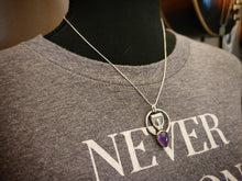 Load image into Gallery viewer, Resist/"Don't let the bastards grind you down" with amethyst pendant only/no chain
