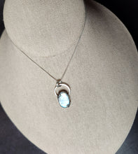 Load image into Gallery viewer, Ram Dass "Be Here Now" with rainbow moonstone [pendant only]
