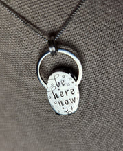 Load image into Gallery viewer, Ram Dass "Be Here Now" with rainbow moonstone [pendant only]
