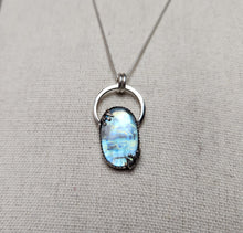 Load image into Gallery viewer, Ram Dass "Be Here Now" with rainbow moonstone [pendant only]
