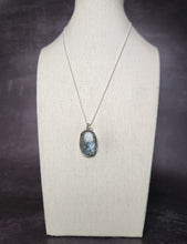 Load image into Gallery viewer, Phish - More with silver sheen aquamarine [pendant only]
