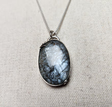 Load image into Gallery viewer, Phish - More with silver sheen aquamarine [pendant only]
