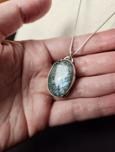 Load image into Gallery viewer, Phish - More with silver sheen aquamarine [pendant only]

