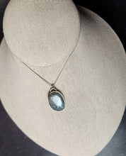 Load image into Gallery viewer, Phish - More with silver sheen aquamarine [pendant only]
