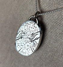 Load image into Gallery viewer, Phish - More with silver sheen aquamarine [pendant only]
