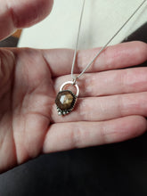 Load image into Gallery viewer, Phish - Drift While You're Sleeping with rose-cut chocolate sapphire [pendant only]
