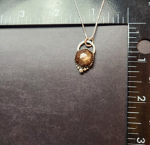 Load image into Gallery viewer, Phish - Drift While You're Sleeping with rose-cut chocolate sapphire [pendant only]
