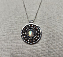 Load image into Gallery viewer, Phish - The Lizards with rainbow moonstone [pendant only/no chain]
