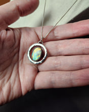 Load image into Gallery viewer, Phish - A Life Beyond the Dream with rainbow moonstone [pendant only/no chain]
