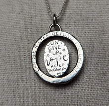Load image into Gallery viewer, Phish - A Life Beyond the Dream with rainbow moonstone [pendant only/no chain]
