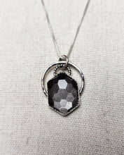 Load image into Gallery viewer, Phish - Twenty Years Later with honeycomb-cut silver sheen obsidian [pendant only/no chain]
