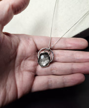 Load image into Gallery viewer, Phish - Twenty Years Later with honeycomb-cut silver sheen obsidian [pendant only/no chain]
