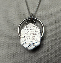 Load image into Gallery viewer, Phish - Twenty Years Later with honeycomb-cut silver sheen obsidian [pendant only/no chain]
