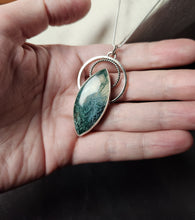 Load image into Gallery viewer, Phish - Dirt with moss agate [Pendant only/no chain]
