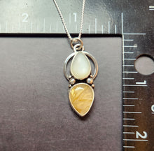 Load image into Gallery viewer, Billy Strings - Gild the Lily with white moonstone and golden rutilated quartz
