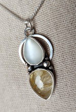 Load image into Gallery viewer, Billy Strings - Gild the Lily with white moonstone and golden rutilated quartz
