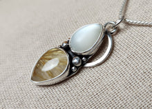 Load image into Gallery viewer, Billy Strings - Gild the Lily with white moonstone and golden rutilated quartz
