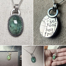Load image into Gallery viewer, Phish - Set Your Soul Free with rose-cut mint green kyanite
