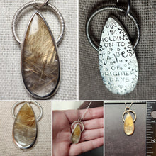 Load image into Gallery viewer, *discounted for flaw Billy Strings - In the Clear with golden rutilated quartz
