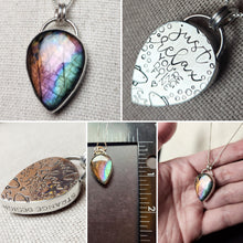 Load image into Gallery viewer, Phish - Strange Design with labradorite pendant only/no chain
