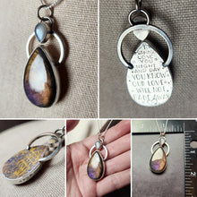Load image into Gallery viewer, Not Fade Away with moonstone and labradorite pendant only/no chain
