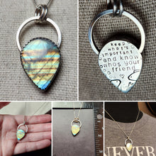 Load image into Gallery viewer, Phish - Theme from the Bottom with rainbow moonstone [pendant only]
