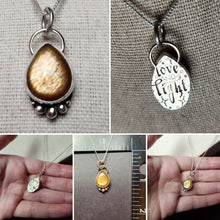 Load image into Gallery viewer, Phish - More with golden sunstone [pendant only]
