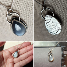 Load image into Gallery viewer, Goose - (dawn) with grey moonstone [pendant only]
