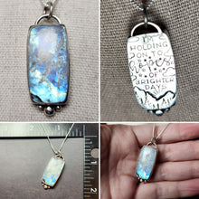 Load image into Gallery viewer, Billy Strings - In the Clear with rainbow moonstone [pendant only/no chain]
