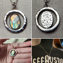 Load image into Gallery viewer, Phish - A Life Beyond the Dream with rainbow moonstone [pendant only/no chain]
