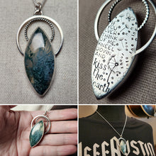 Load image into Gallery viewer, Phish - Dirt with moss agate [Pendant only/no chain]
