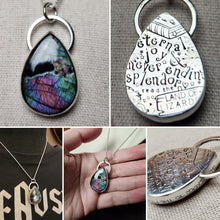 Load image into Gallery viewer, Phish - The Lizards with labradorite pendant only/no chain
