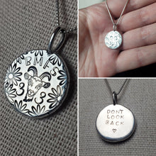 Load image into Gallery viewer, Billy Strings - Must Be Seven pressed silver pebble necklace
