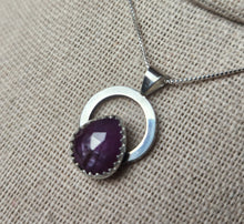 Load image into Gallery viewer, Phish - The Lizards with silver sheen ruby / pendant only, chains available separately

