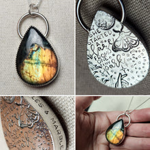 Load image into Gallery viewer, Phish - Pebbles and Marbles with spectrolite / pendant only, no chain
