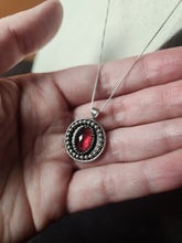 Load image into Gallery viewer, Phish - Fast Enough for You with rose-cut rhodolite garnet / pendant only, no chain
