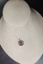 Load image into Gallery viewer, Phish - Fast Enough for You with rose-cut rhodolite garnet / pendant only, no chain
