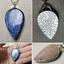 Load image into Gallery viewer, Phish - Lonely Trip with labradorite / pendant only, no chain
