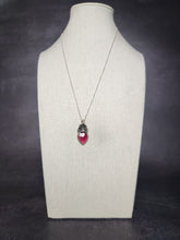 Load image into Gallery viewer, Talking Heads - Naive Melody with rose-cut rhodolite garnet / pendant only, no chain
