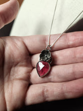 Load image into Gallery viewer, Talking Heads - Naive Melody with rose-cut rhodolite garnet / pendant only, no chain
